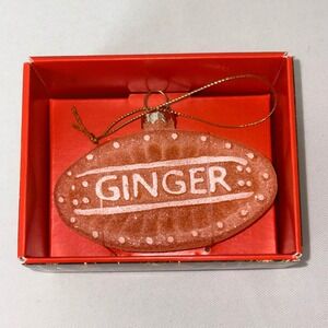 John Derian Target Ginger Candy Glass Christmas Ornament Amber Vintage Style Box